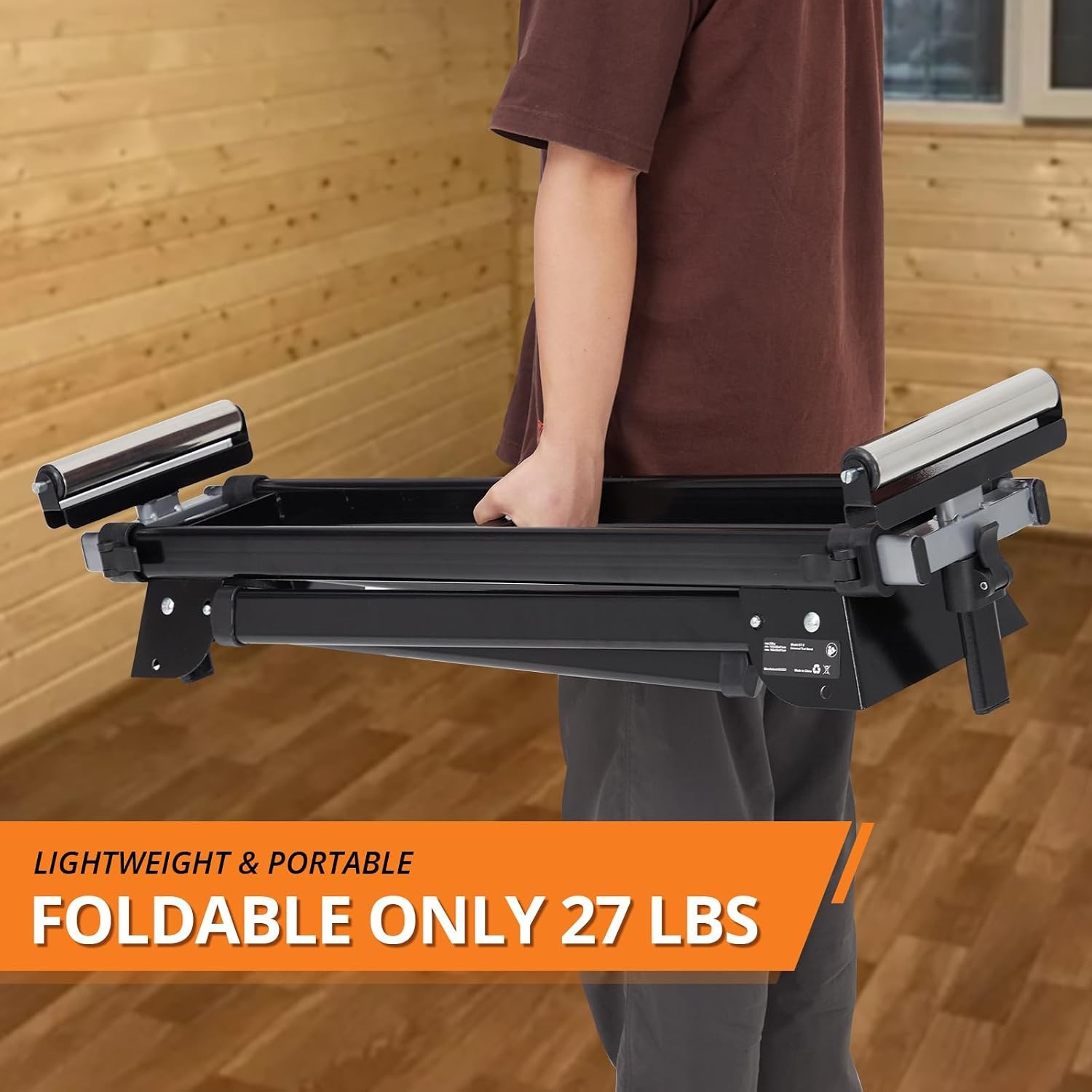 Portable Miter Saw Stand 440Lbs with 76-4/5 » Extendable Support & Roller Guides