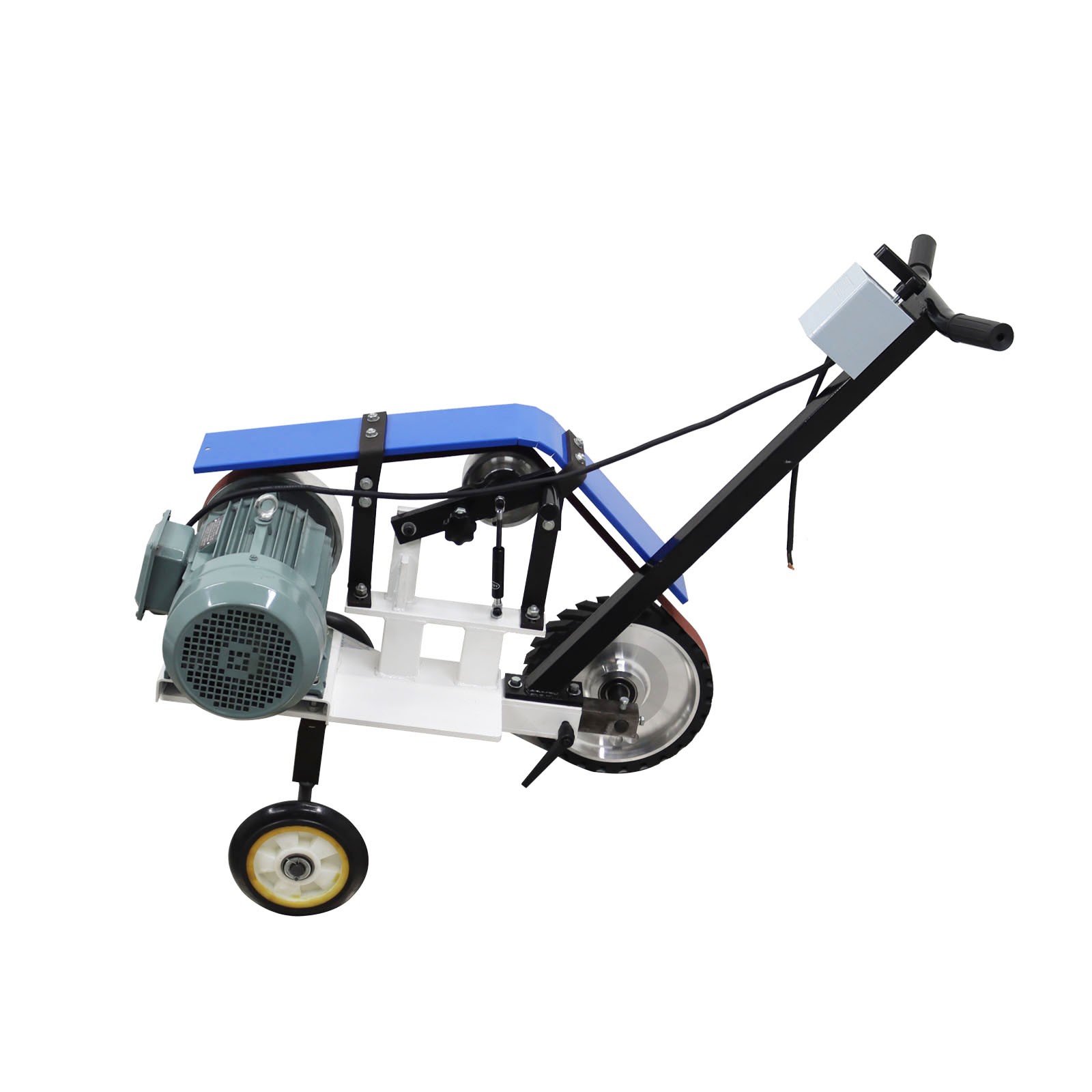 74.8-82in Hand Push Type Belt Sander Machine Belt Grinder Sander 220V 2800R/min