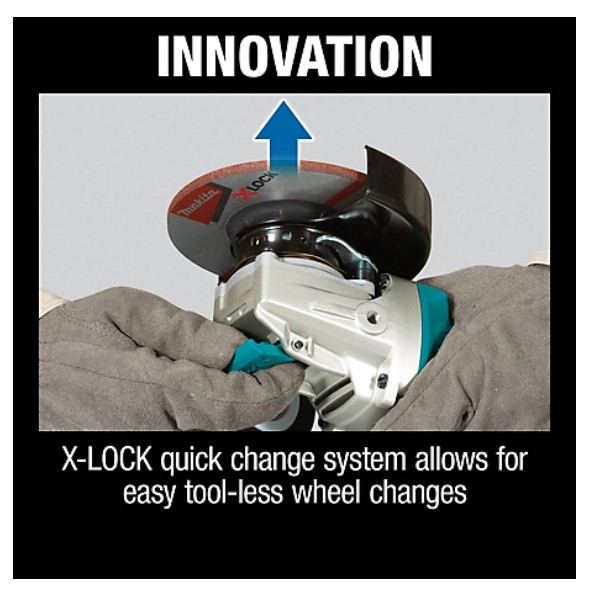 Makita 4-1/2-5 in. 18V LXT Lithium-Ion Brushless Cordless X LOCK Angle Grinder