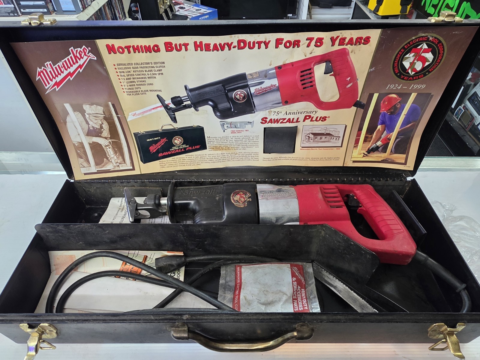 Milwaukee Super Sawzall 6537-75 Collectors Edition 75th Anniversary w/ Case