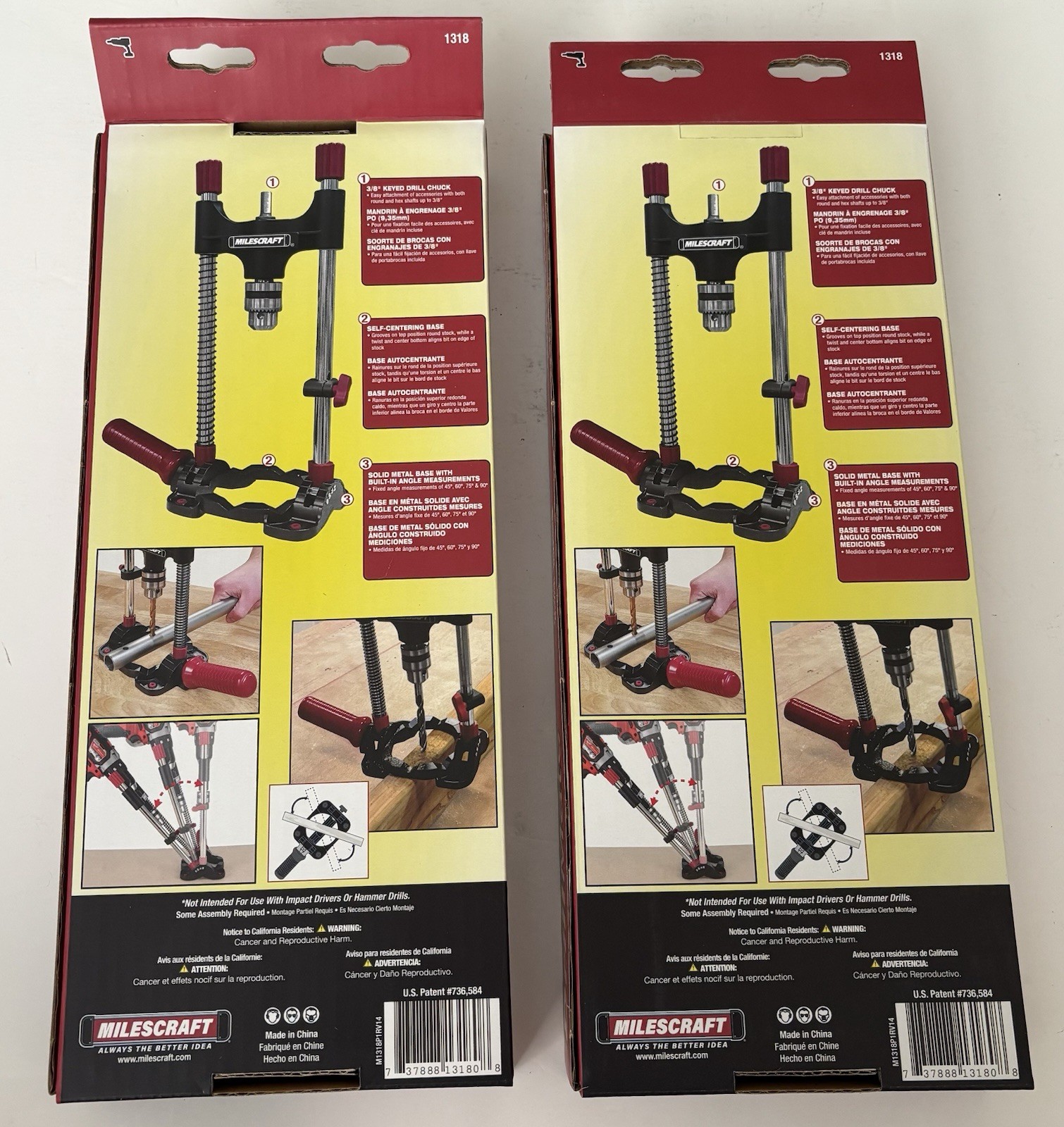 Milescraft 1318 DrillMate Portable Drill Press – Lot of 2 – New