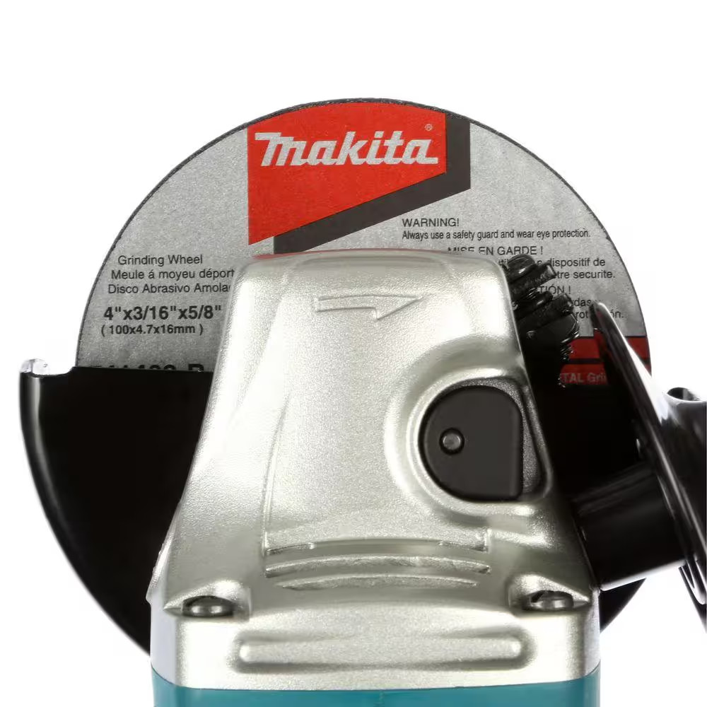 6 Amp Corded 4 In. Lightweight Angle Grinder with Grinding Wheel, Wheel Guard Si