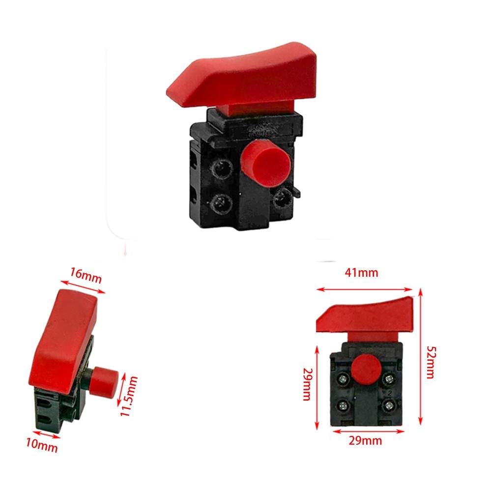 52mm Planer Switch Red with Safety Lock for Electric Planers and Similar Tools