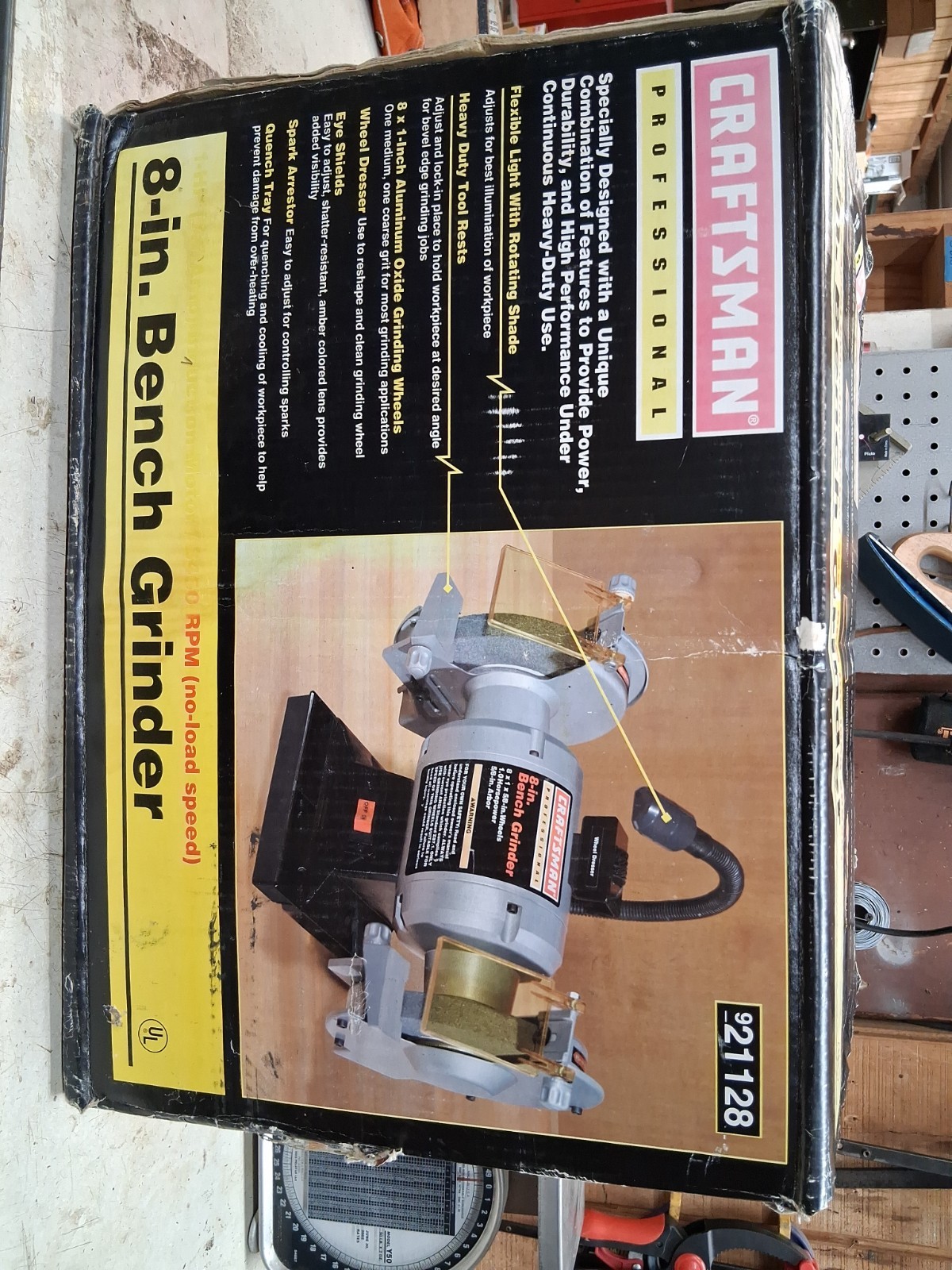 Craftsman Professional 8-in Bench Grinder Kit-21128 – 1 HP