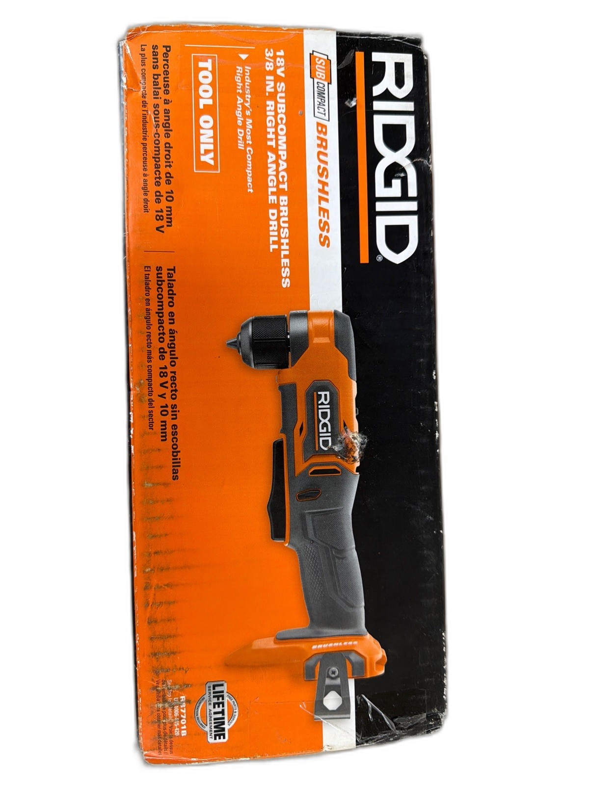 RIDGID 18V SubCompact Brushless Cordless 3/8 in. Right Angle Drill (Tool Only)