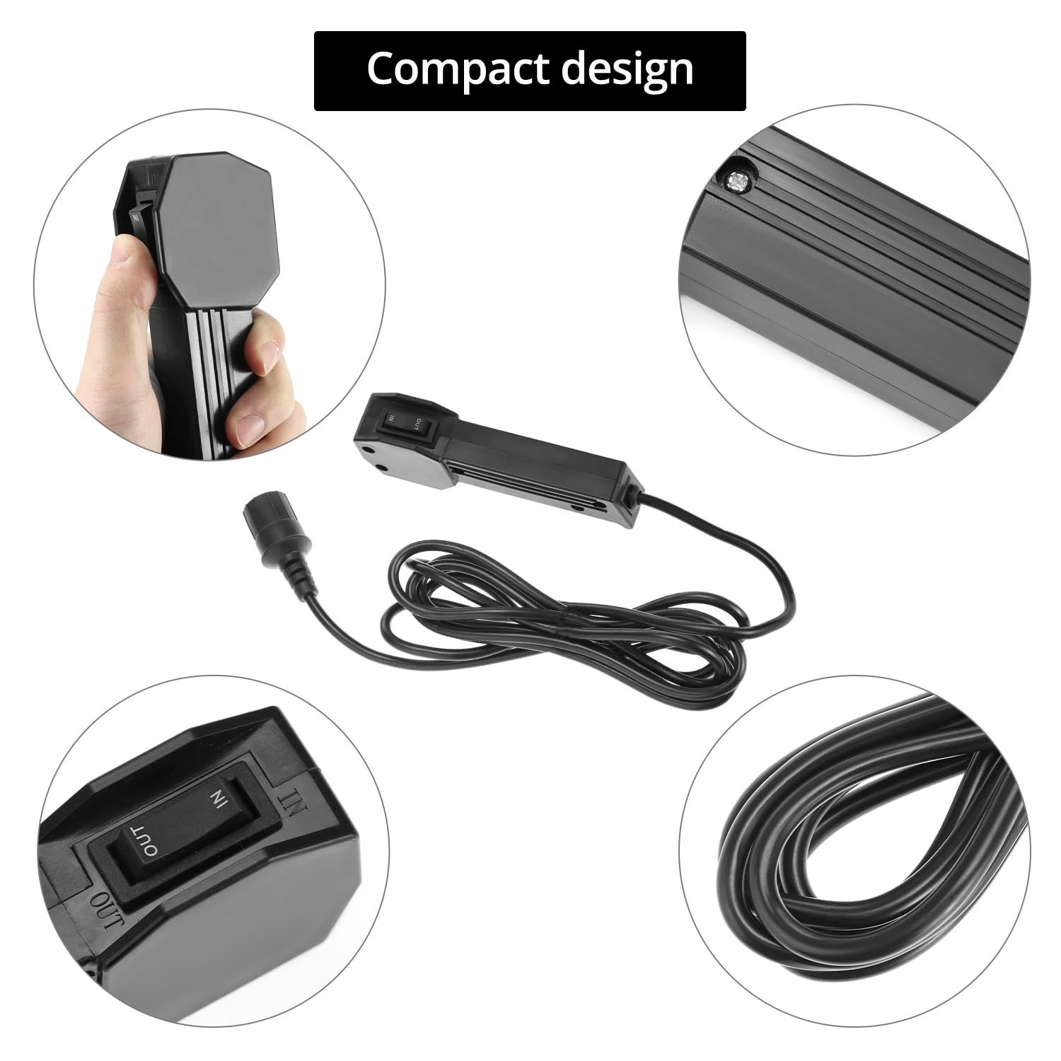QWORK 12V ATV/UTV Winch Corded Hand Controller Remote Control Kit