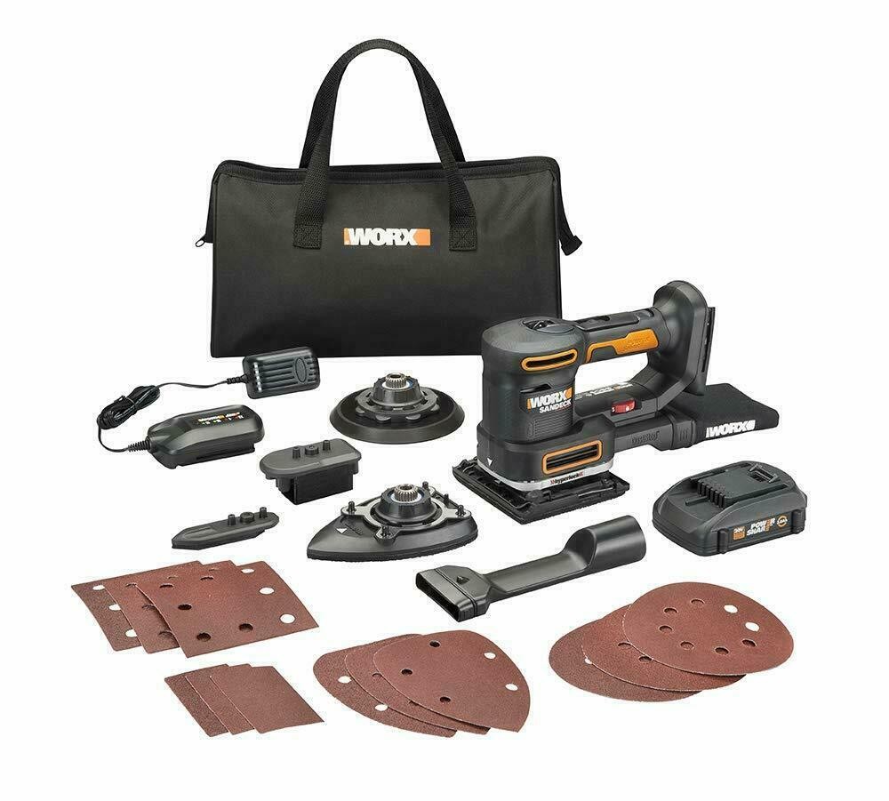 WORX WX820L 20V Powershare Sandeck 5-in-1 Multi-Sander w/ Hyperlock Clamp