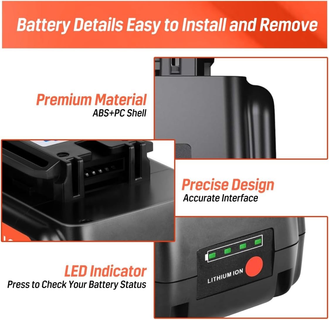 40 Volt 3.5Ah Lithium Battery for Black and Decker 40V Max LBX2040 LBXR36 LSW36