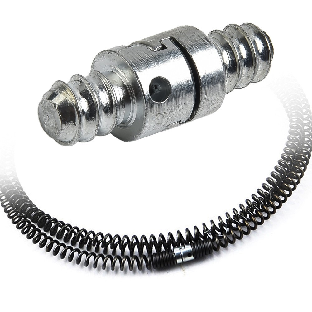2pcs 16mm Male And Female Dredge Cleaning Spring Connector For Electric Drill