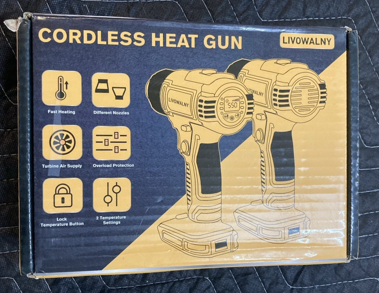 Livowalny Cordless Heat Gun Compatible with Dewalt 20v Battery (Tool Only)