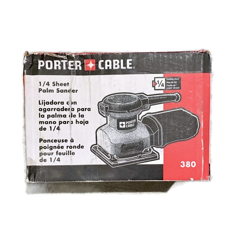 PORTER CABLE 380 Corded 2-Amp 1/4-Sheet Orbital Palm Grip Finish Sander