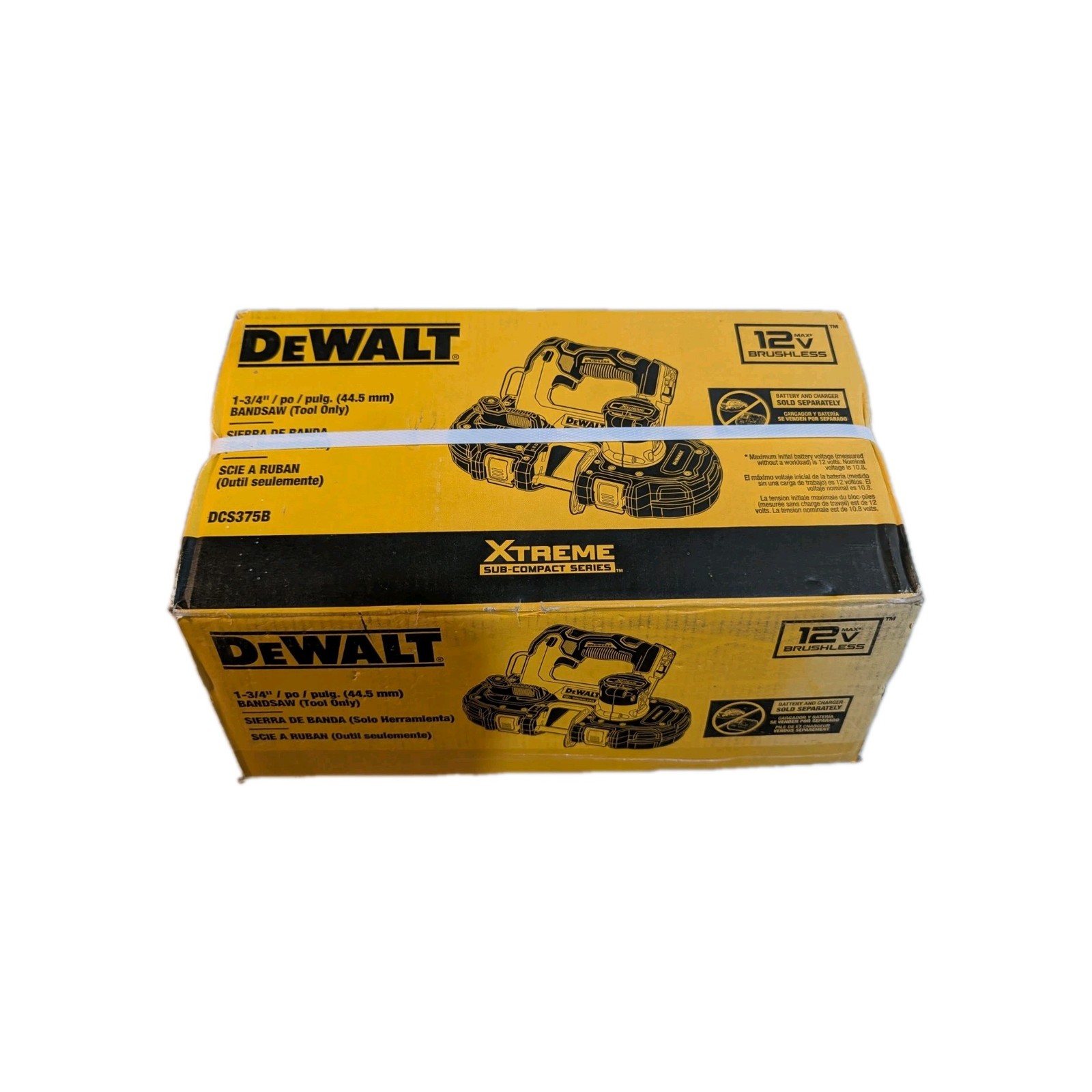 Sealed DeWalt DCS375B Xtreme 12V MAX Brushless Cordless 1-3/4&Prime; Bandsaw Bare Tool