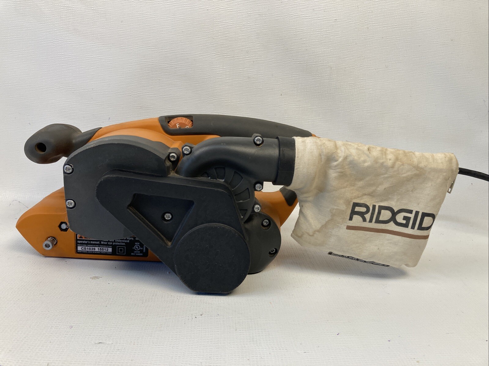 RIDGID R2740 6.5 Amp Corded Heavy-Duty V-Speed Belt Sander Tested Works GUC