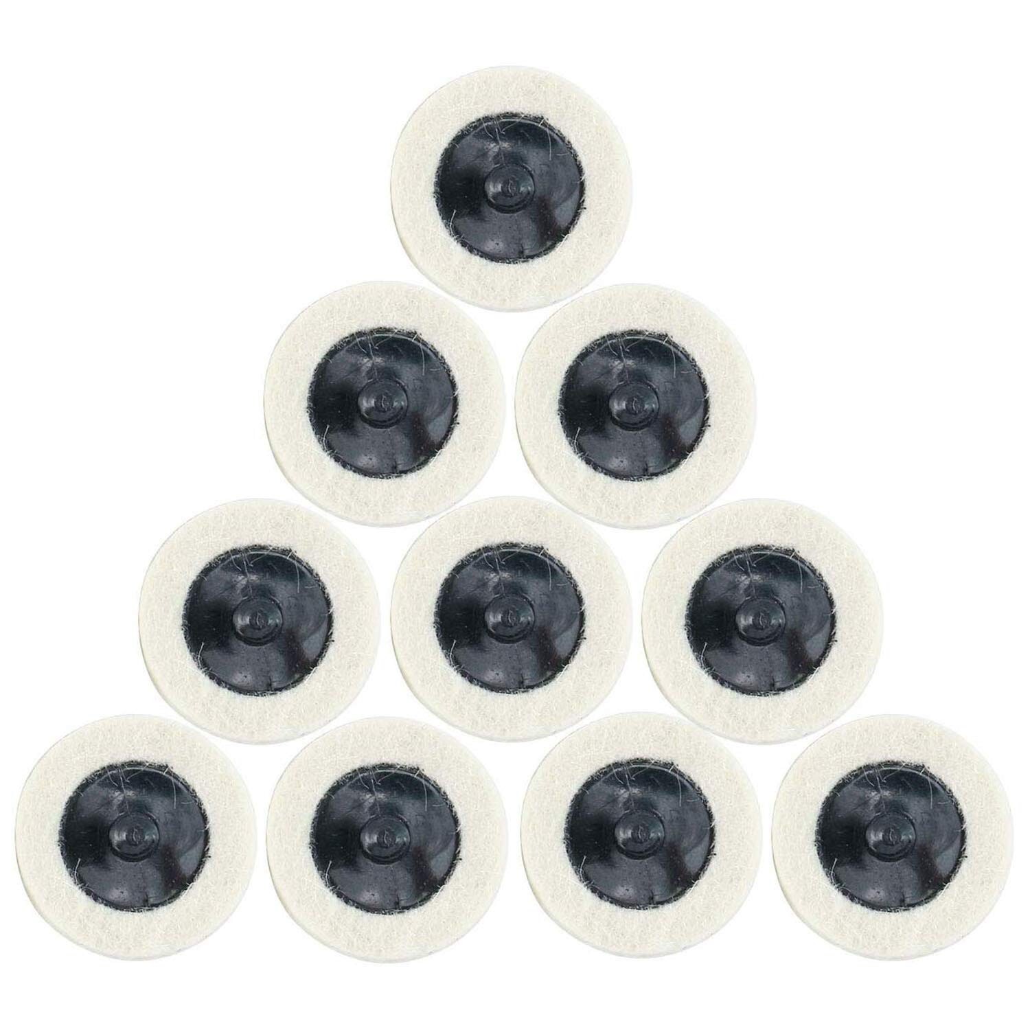 10pcs 2&Prime; Roloc Style Disc Polishing Wheel Pads Metal Glass Wood Buffing Tool