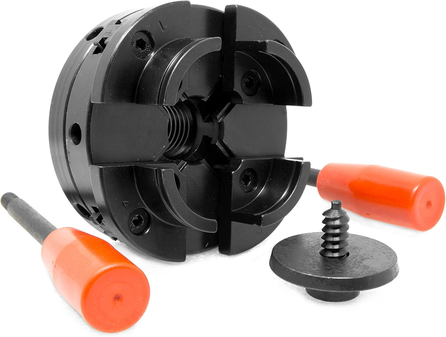 LA4444 4-Inch 4-Jaw Self-Centering Chuck Set with 1-Inch X 8TPI Thread