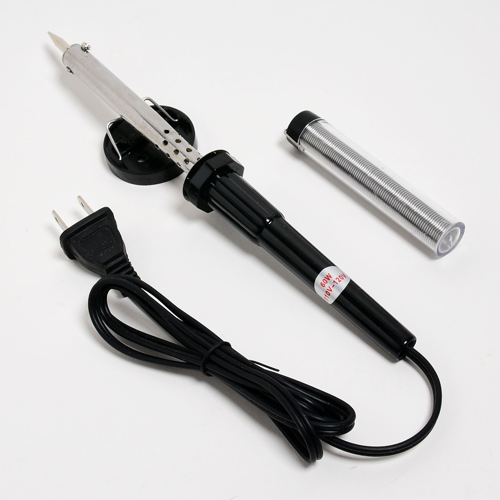 Soldering Iron & 20G Solder Wire Tube Dispenser Kit 60 Watt 110V – 120V