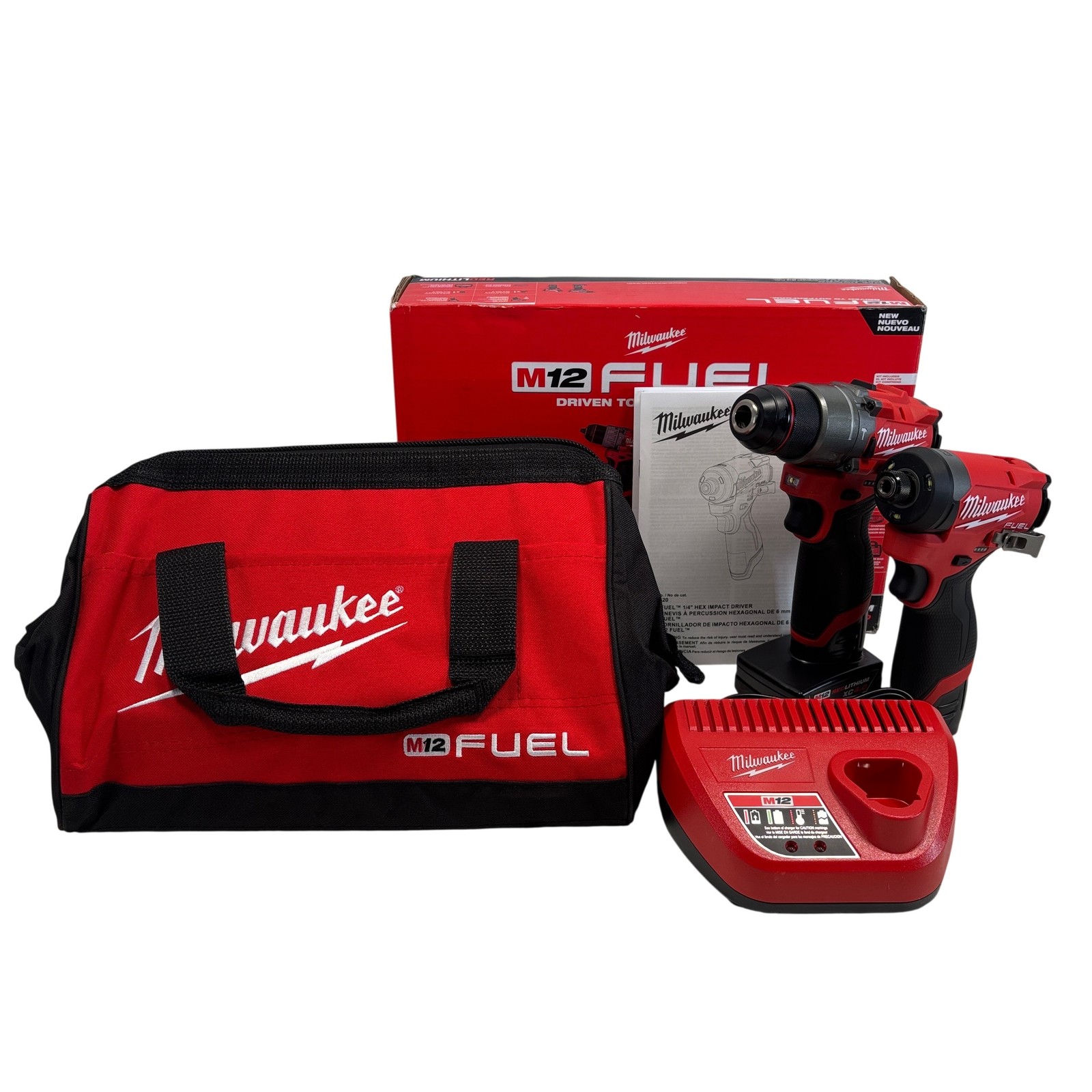 Milwaukee 3453-20/3404-20 M12 FUEL 1/4&Prime; Impact Driver/1/2&Prime; Hammer Drill/Driver