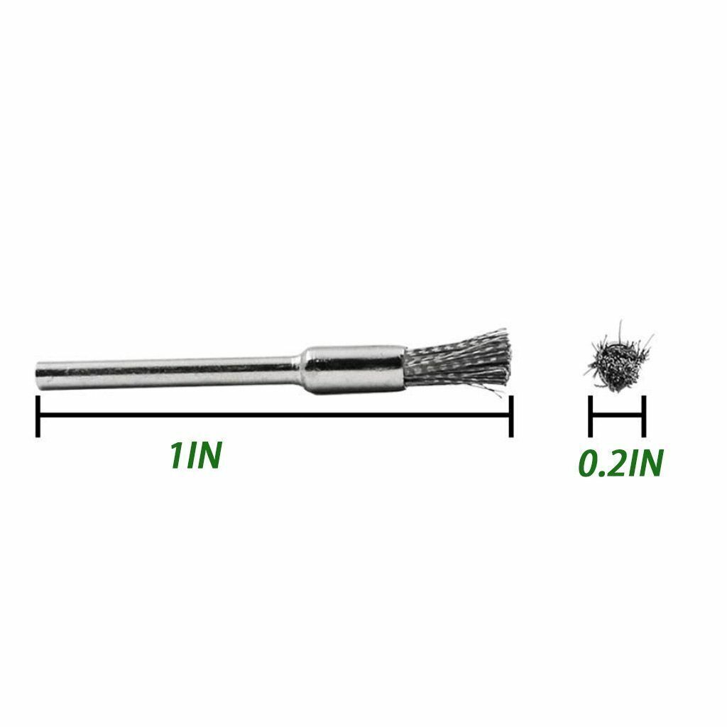 50x Stainless Steel Wire Brush Set Dremel Tool Rotary Die Grinder Removal Wheel