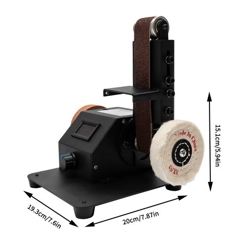 Belt Sander Bench Grinder Knife Sharpener Tool w/10 Belts Table Polishing Sander