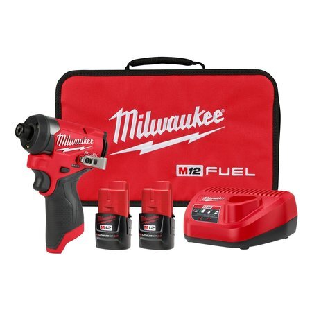 Milwaukee Tool 3453-22 M12 Fuel 1/4 In. Hex Impact Driver Kit
