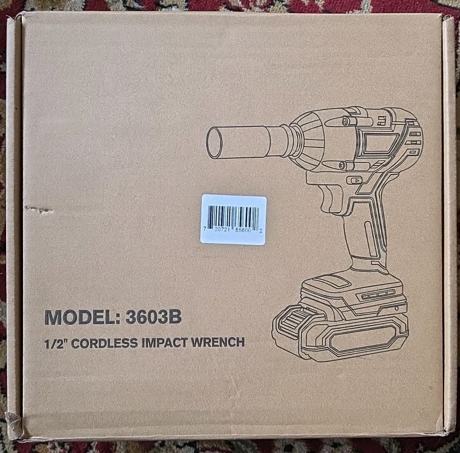 Kimo 3603B Brushless Impact Wrench + 2Ah Battery and Sockets