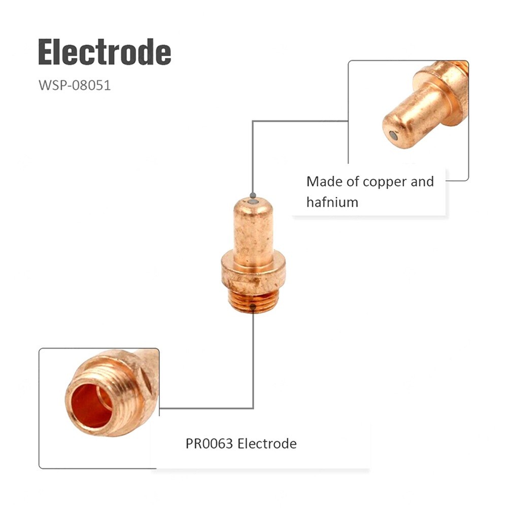 48PCS Copper Electrode and Nozzle Set for Eastwood For Versa Cut 60A CB70 Torch