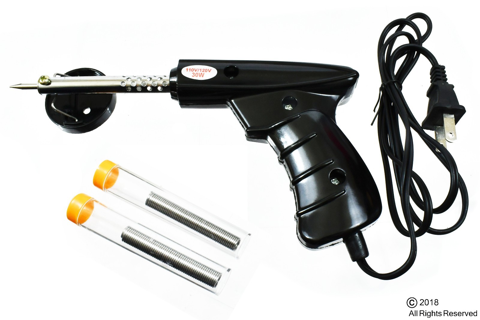 Pistol Grip SOLDERING IRON 30 watts gun electrical stained glass W/ Solder