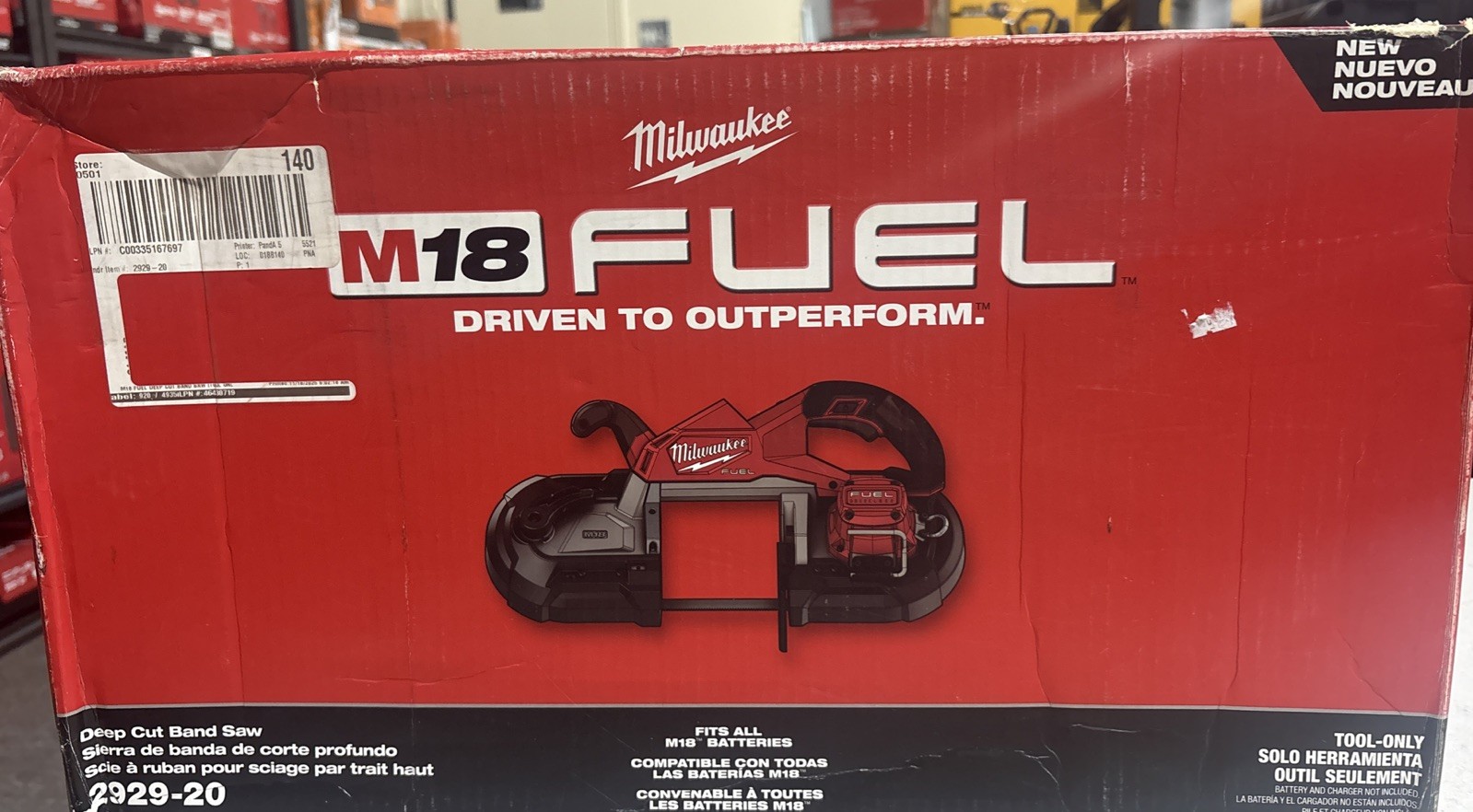 Milwaukee M18 Deep Cut Band Saw 18V Lith-Ion Cordless Tool-Only 2929-20 NEW