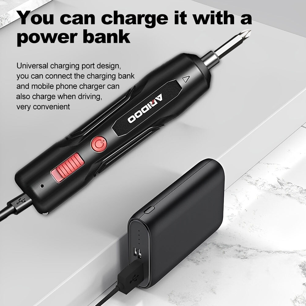 Mini Rechargeable Cordless Electric Screwdriver Drill USB Charging Power Tool