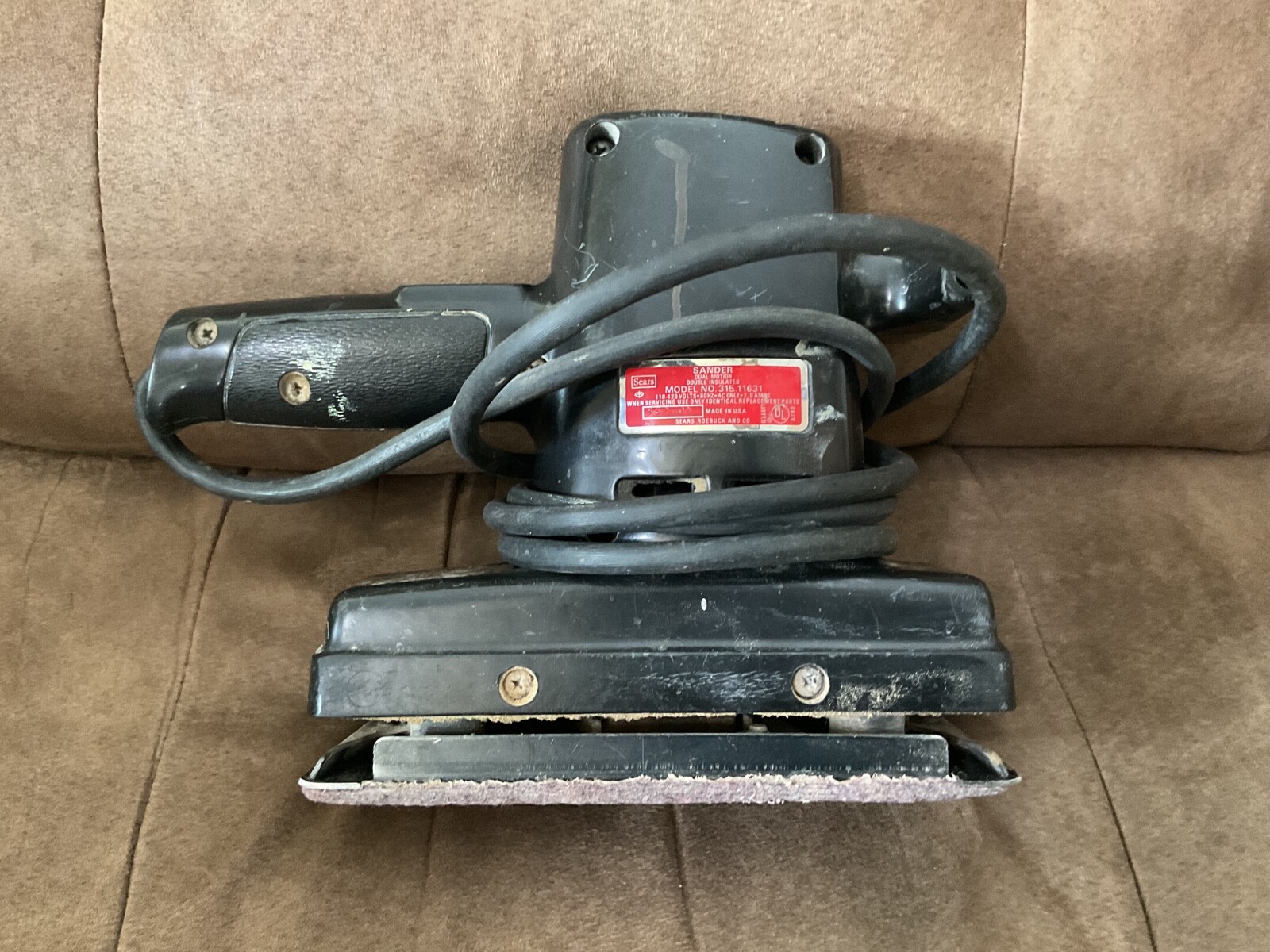 Vintage Sears Craftsman Double Insulated Dual Motion Pad Sander Model 315.11631