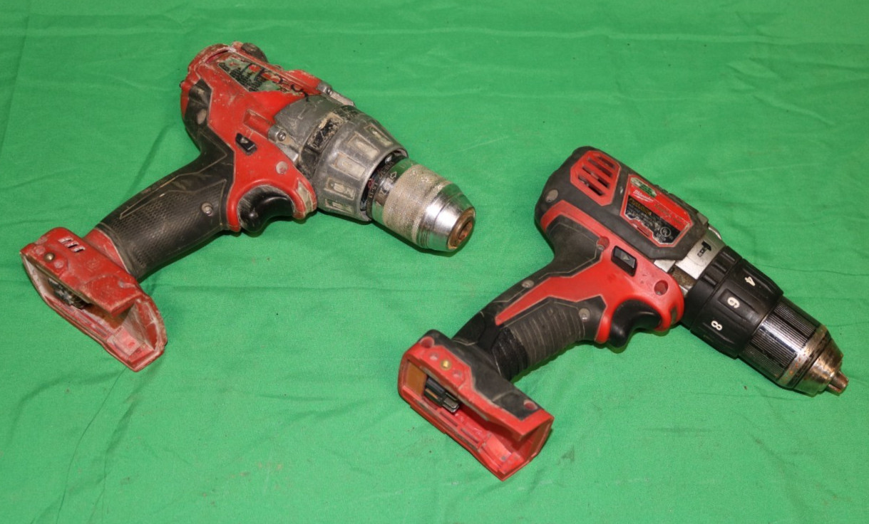 NOT WORKING! 2 Milwaukee Fuel 2604-20 & 2607-20 1/2&Prime; Hammer Drills NO BATTERY!