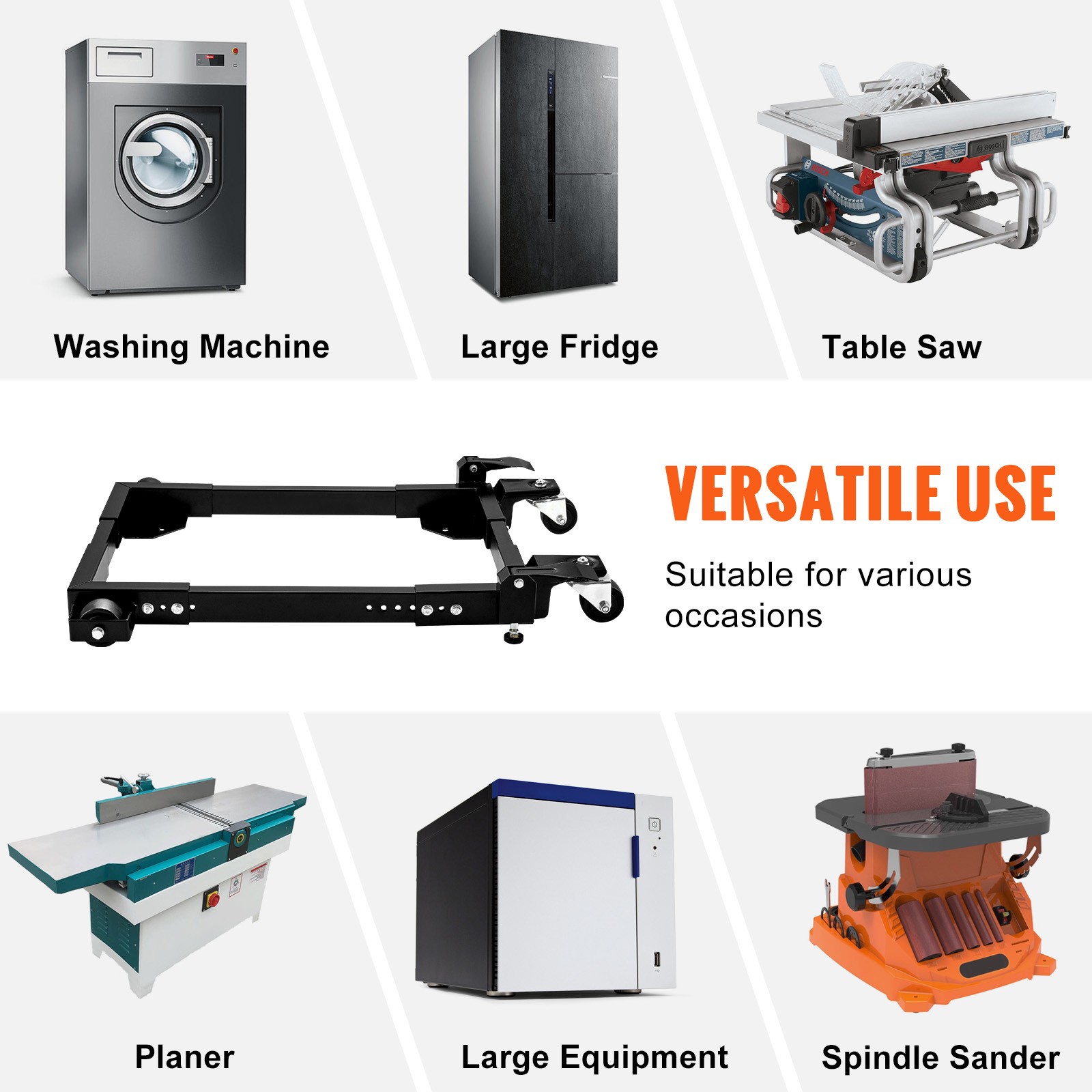 Mobile Base, 1500 lbs Capacity, Adjustable from 18&Prime; x 24&Prime; to 26.5&Prime; x 31.5&Prime;