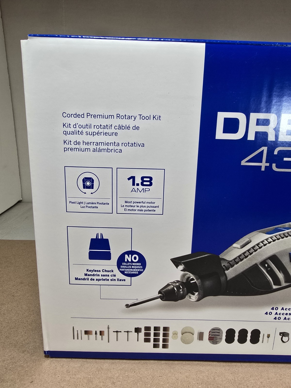 Dremel 4300 1.8 Amp Variable Speed Corded Rotary Tool Kit With 45 Accessories