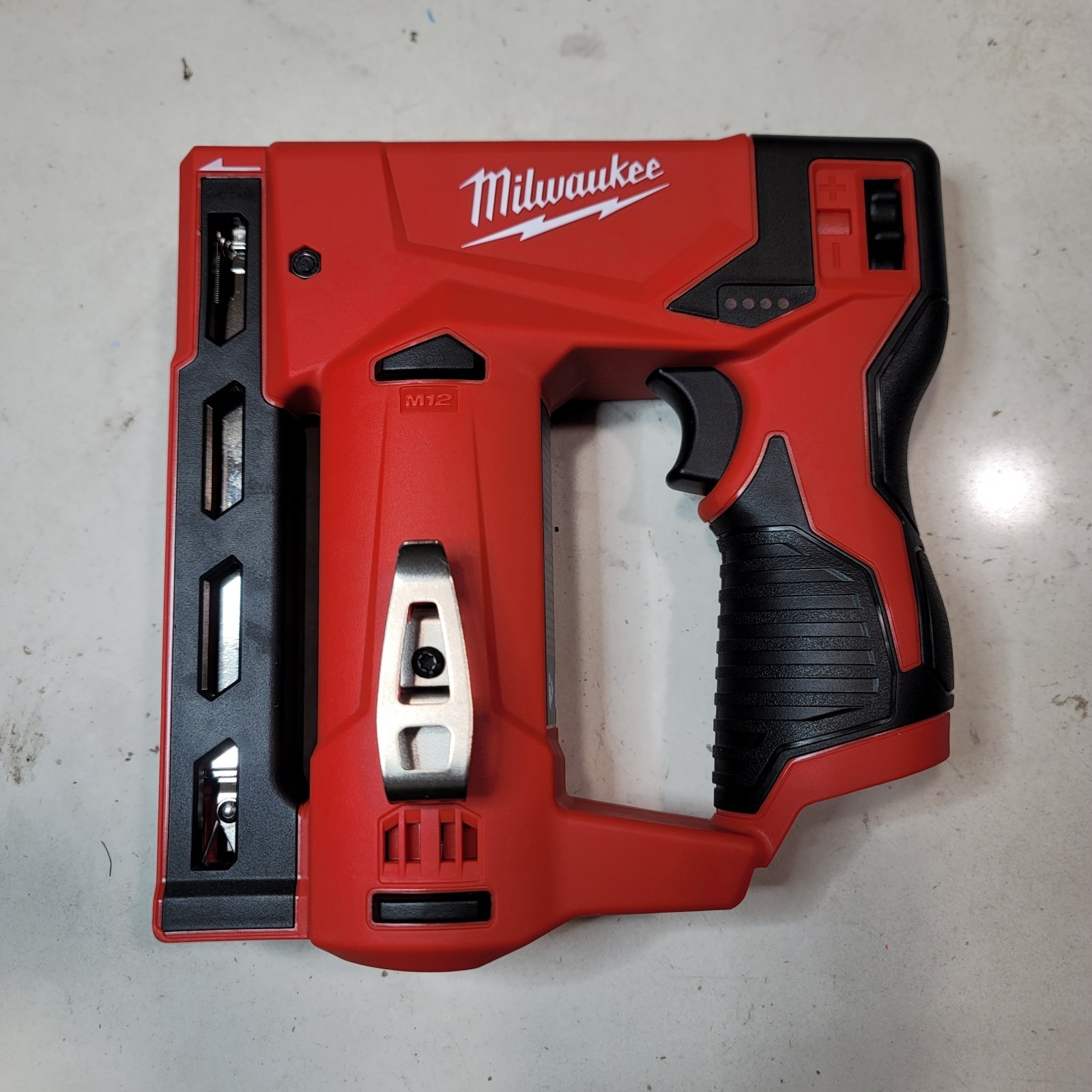 Engraved Milwaukee ‎2447-20 M12 3/8” Crown Stapler – Tool Only READ