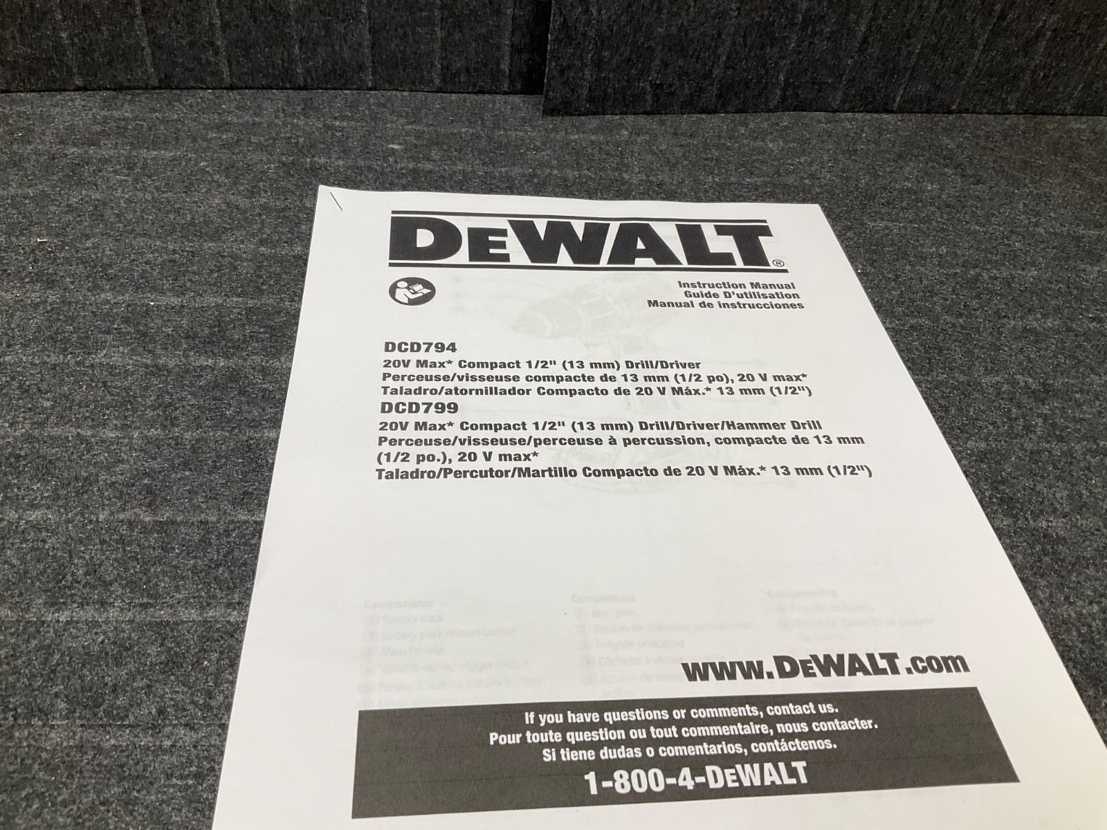 DEWALT Drill Driver 1/2&Prime; 2-Speed DCD794B ATOMIC 20V MAX Brushless Cordless (NEW)