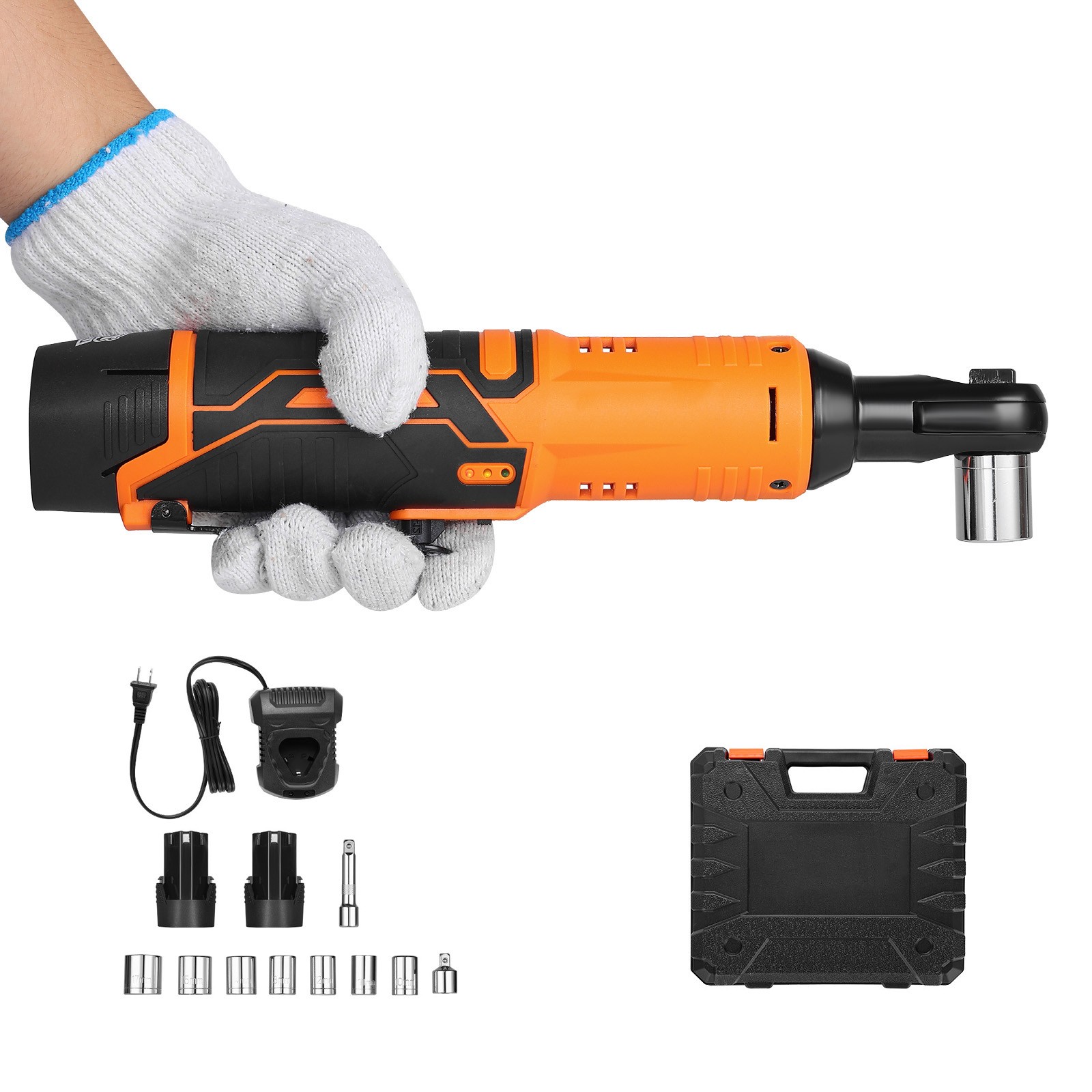 Uimoso Cordless Electric Ratchet Wrench 3/8 Inch Drive, 240 RPM