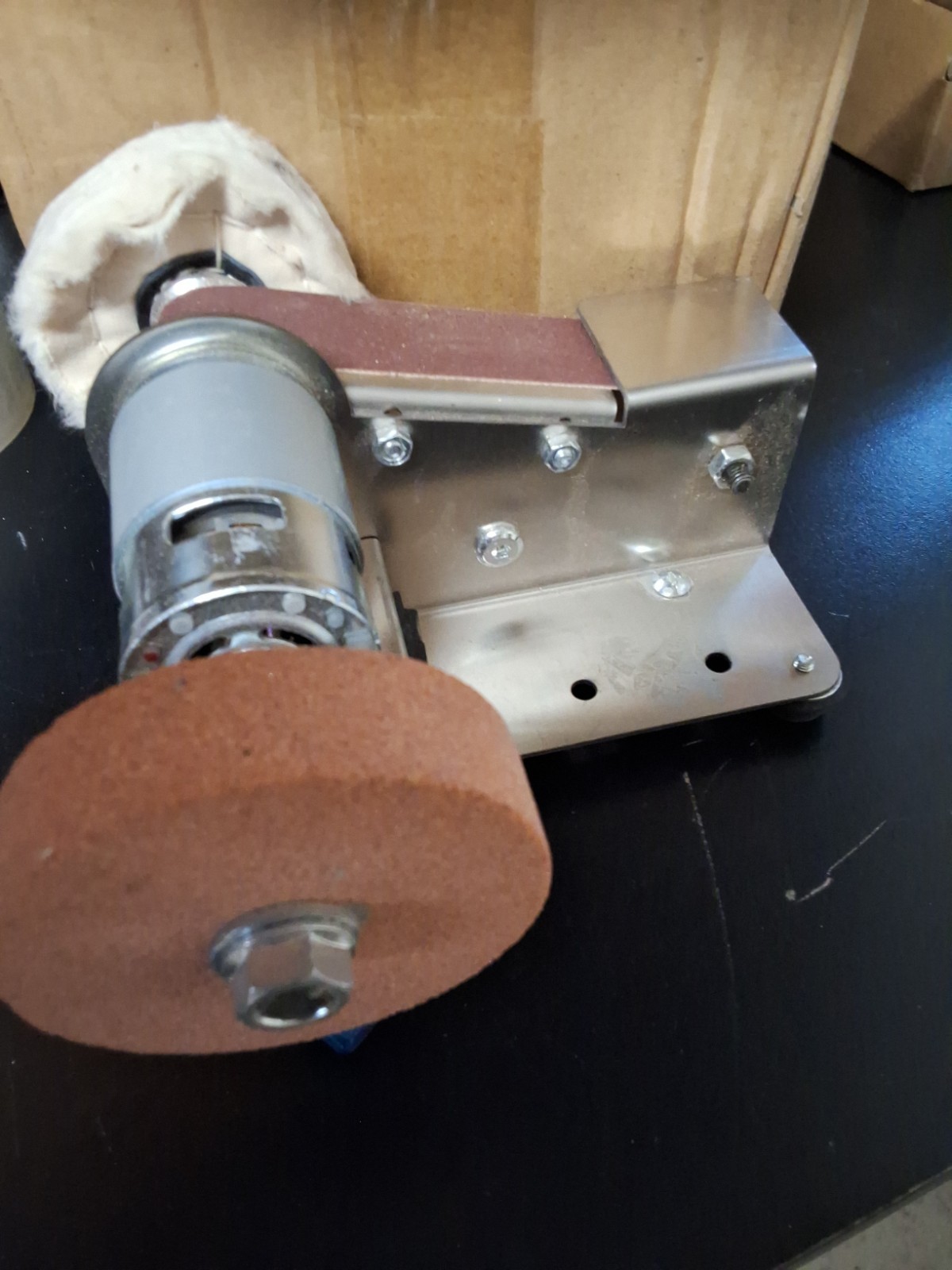 Mini Electric Grinder Belt Sander Polishing Grinding Knife DIY Sharpener Machine
