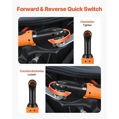 VEVOR DC83933-L Cordless Ratchet Wrench 3/8 Inch 230 RPM Battery Set