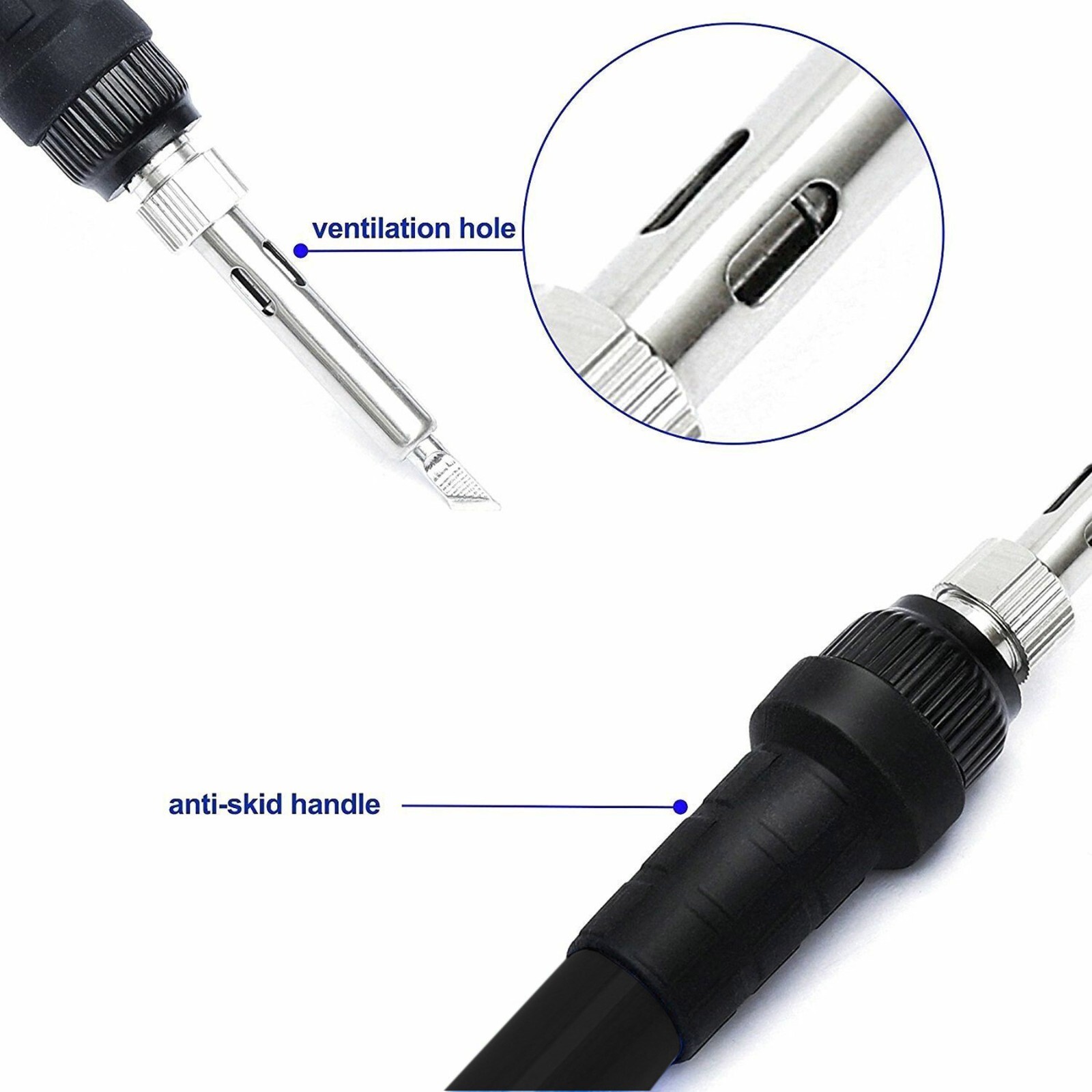 80W Soldering Iron Kit Electric Gun Adjustable Temperature Welding Solder Wire