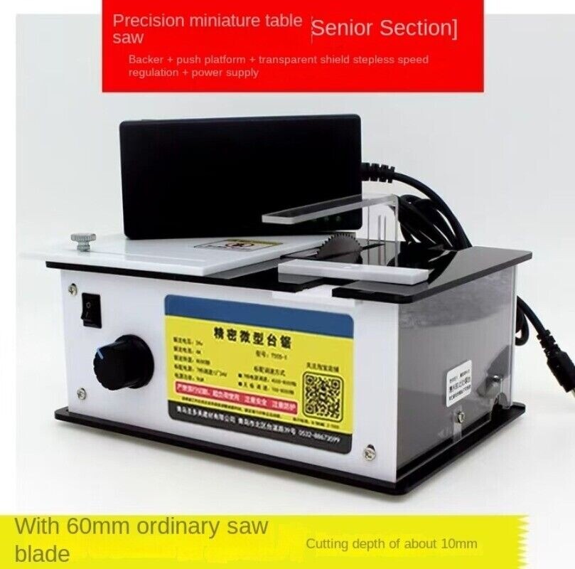 Mini Table Saw Handmade Woodworking Bench DIY Hobby Model Crafts Cutting Tool