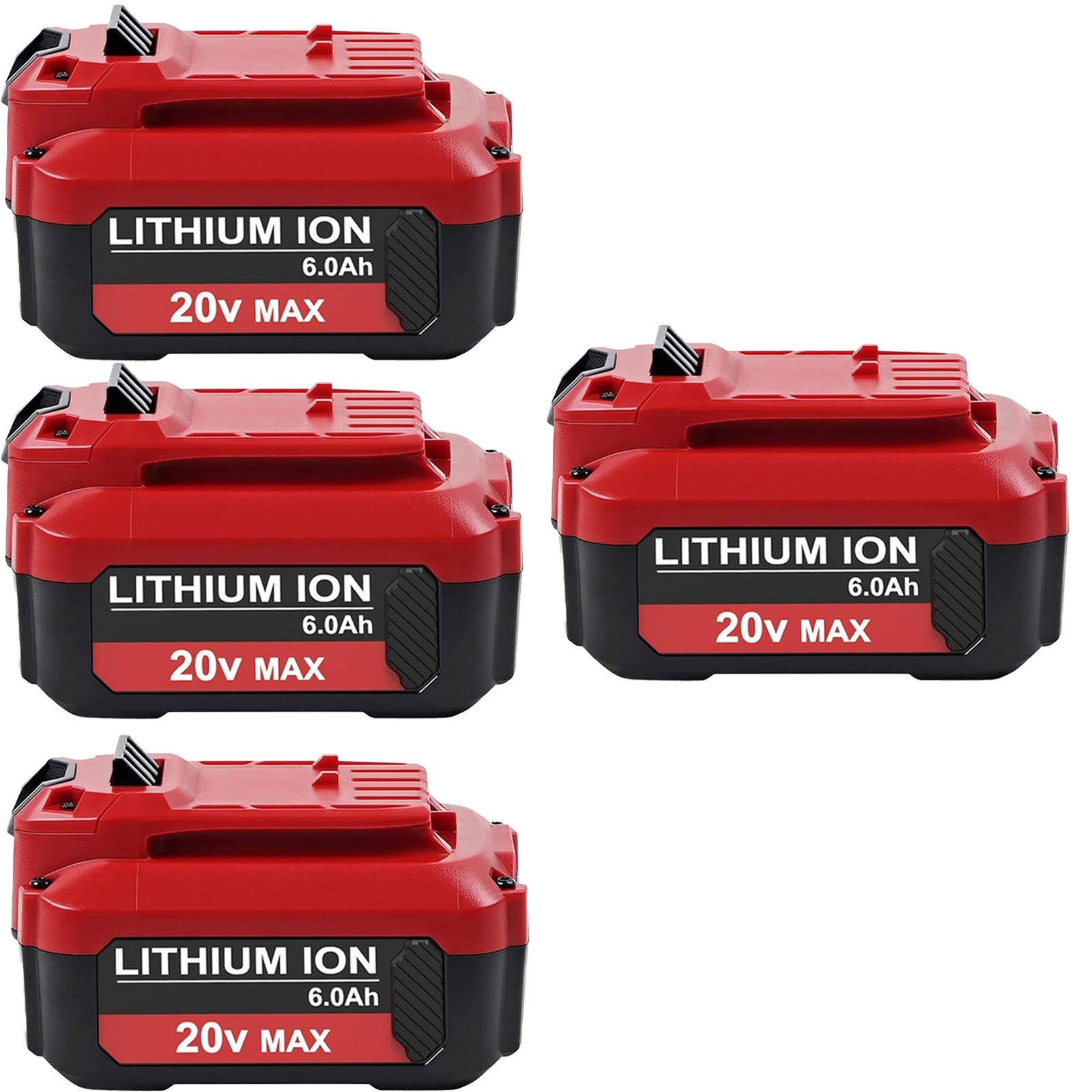 4x 6.0Ah 20V For Craftsman 20 Volt Max Li-Ion Battery CMCB206 CMCB204 CMCB202