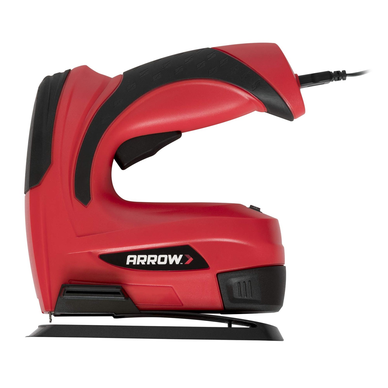 Arrow E21 Cordless Electric Light Duty Staple Gun, Black/Red