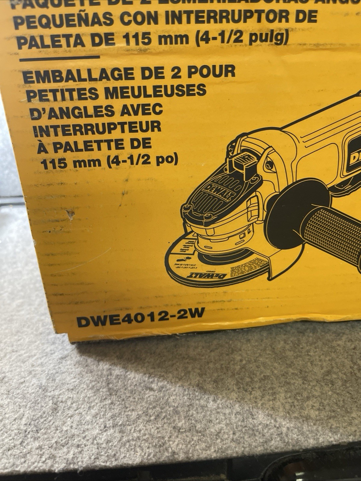 DEWALT 7 Amp 4.5 in. Small Angle Grinder with 1-Touch Guard (2 Pack