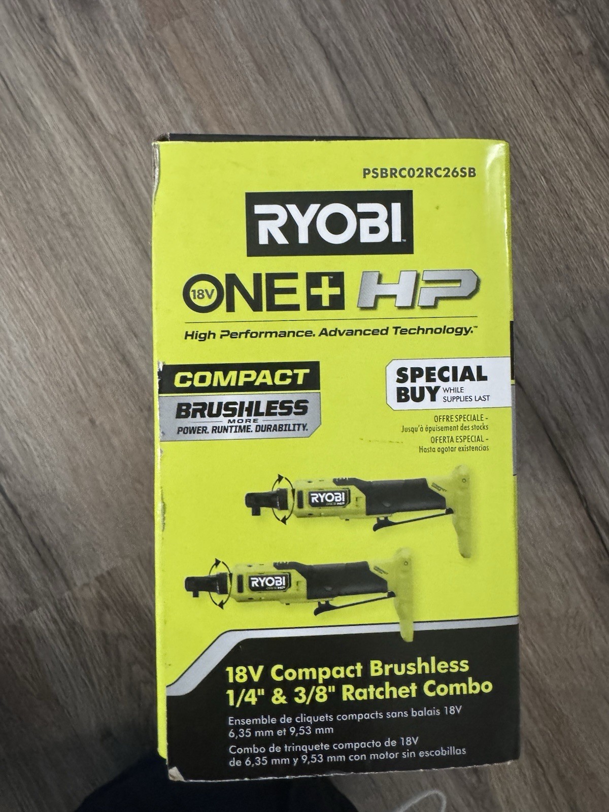 Ryobi ONE+ HP 18V Brushless Cordless Compact Ratchet 2-Tool Combo. (Tool Only)