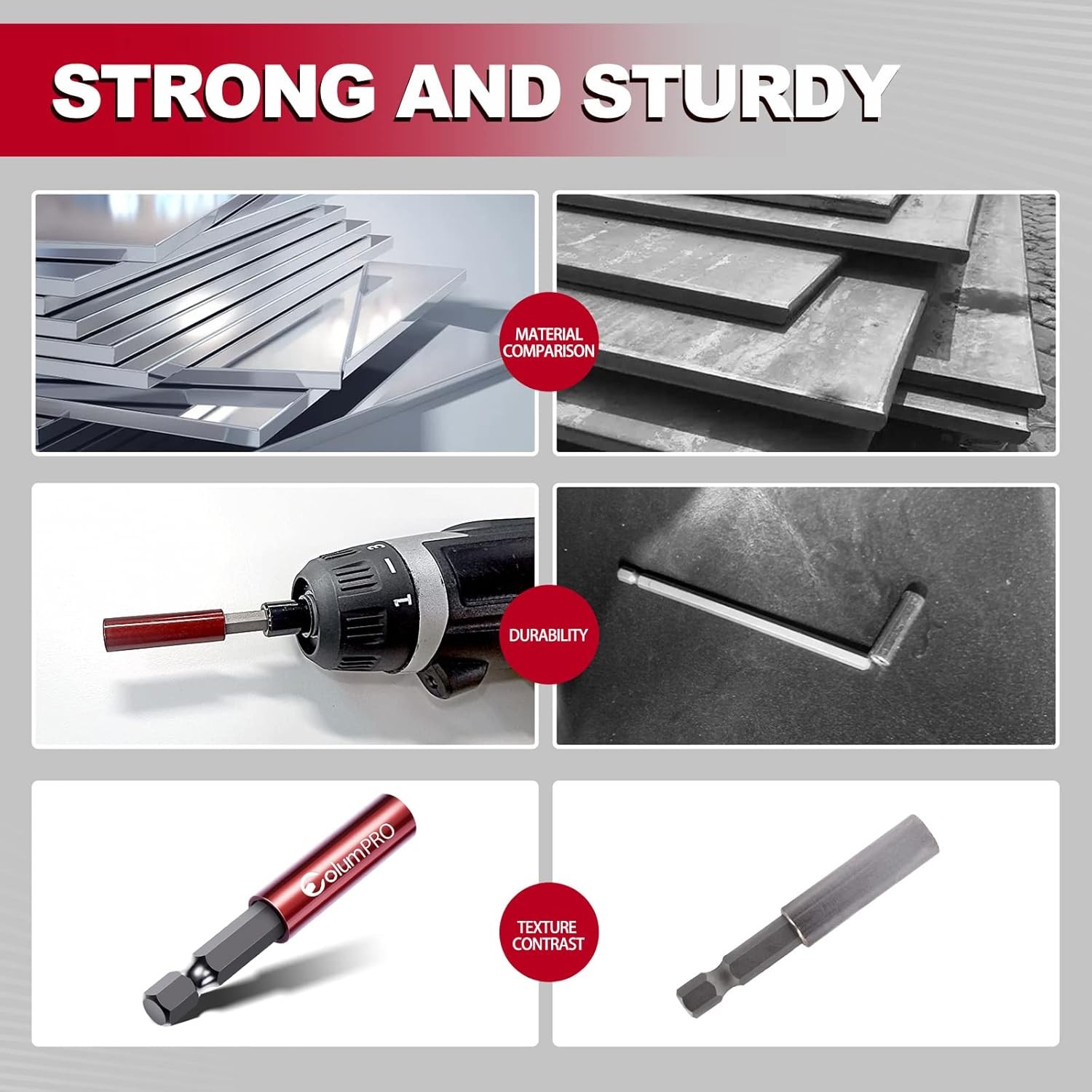 6PCS Strong Magnetic Drill Bit Extension Holder for Impact Driver,1/4&Prime;