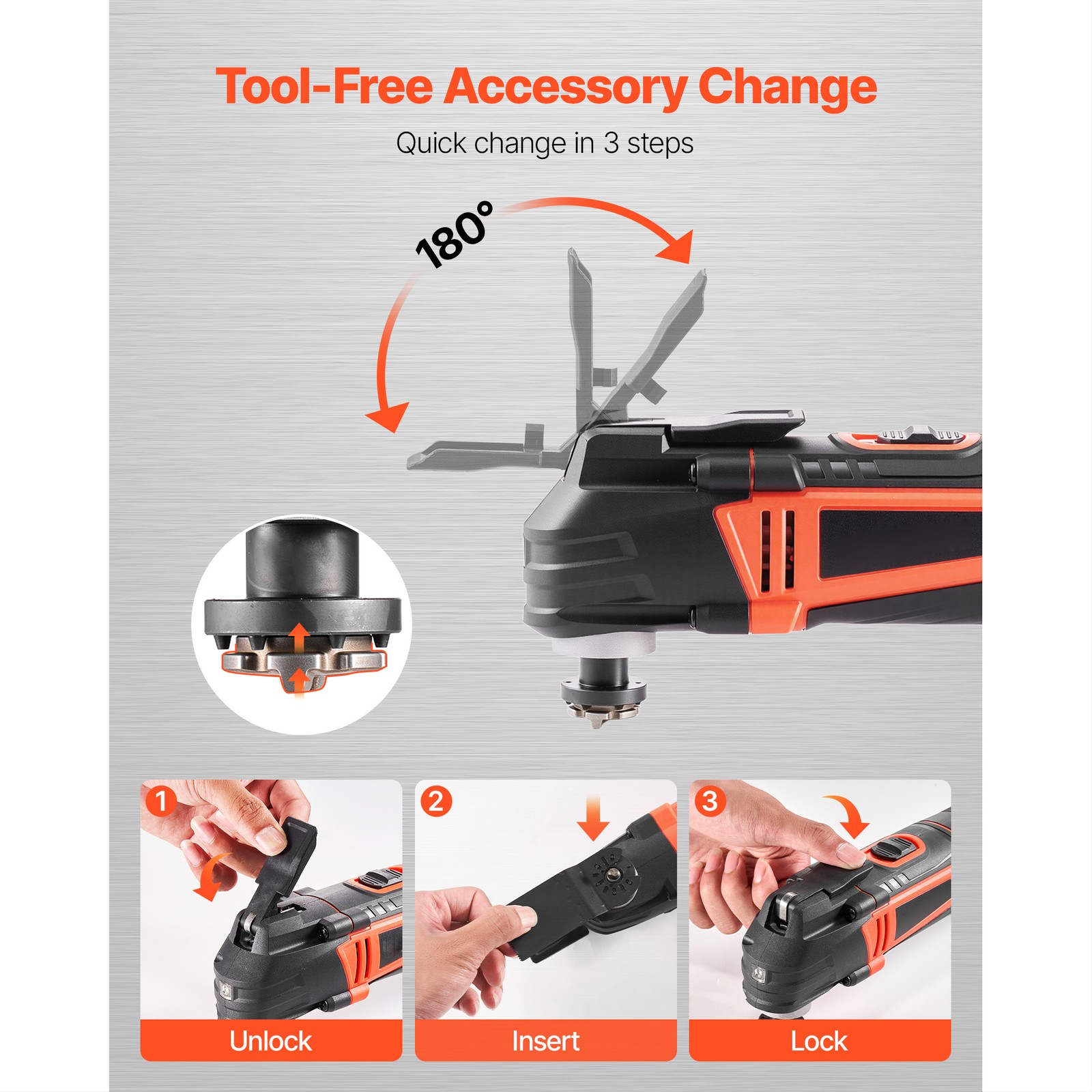Multitool Oscillating Tool 4Amps Corded Oscillating Tool 6 Variable Speeds