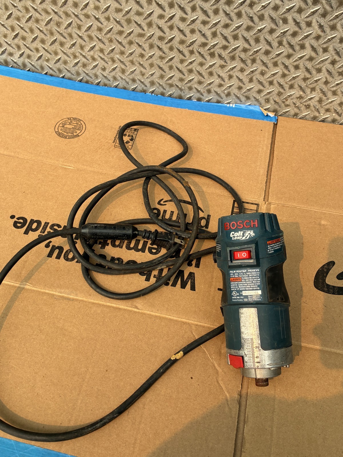 Bosch Colt PR20EVS 1.0 HP Variable Speed Corded Palm Router Trimmer 1/4&Prime; Collet