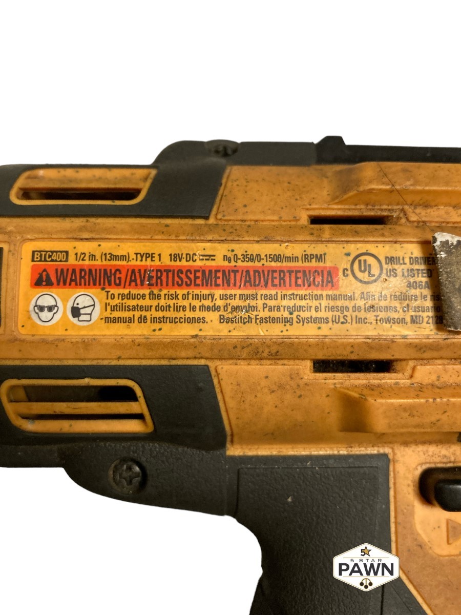 Bostitch BTC400 18V ½” Lithium Drill/Driver (Tool Only) Tested – SEE (FVS025630)