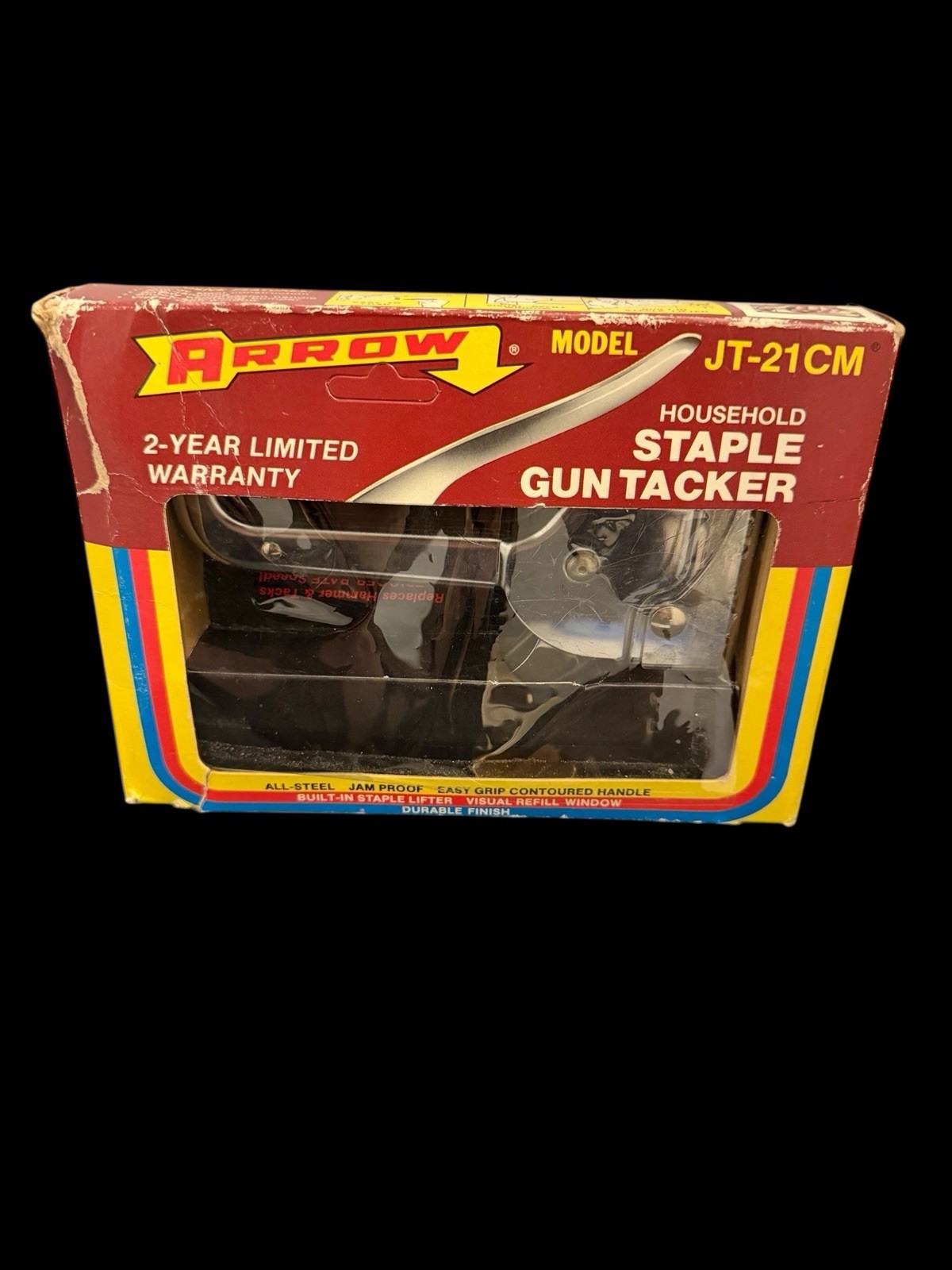 Arrow JT-21CM Household STAPLE GUN TACKER. In original box. Tested-works!