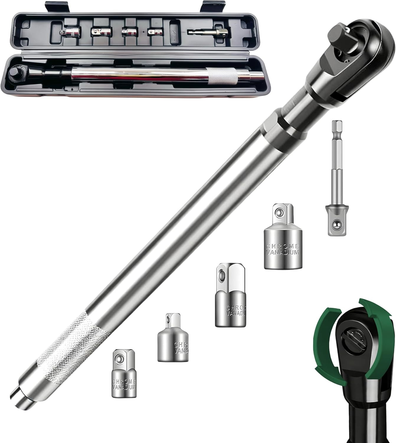 Offset Extension Wrench for Electric Drill,1/2&Prime; Drive Impact Wrench Extender wit